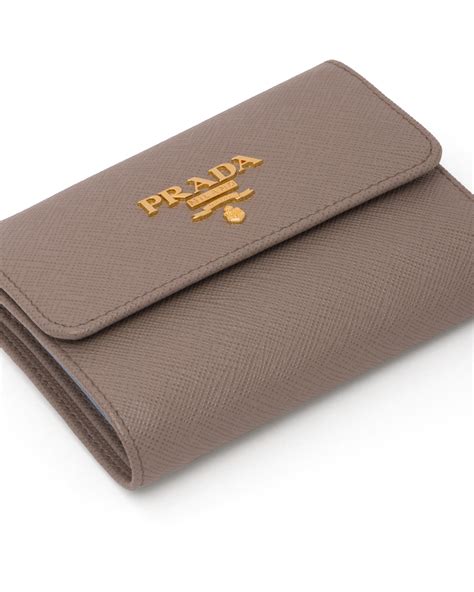 prada leather card wallet|small saffiano leather wallet prada.